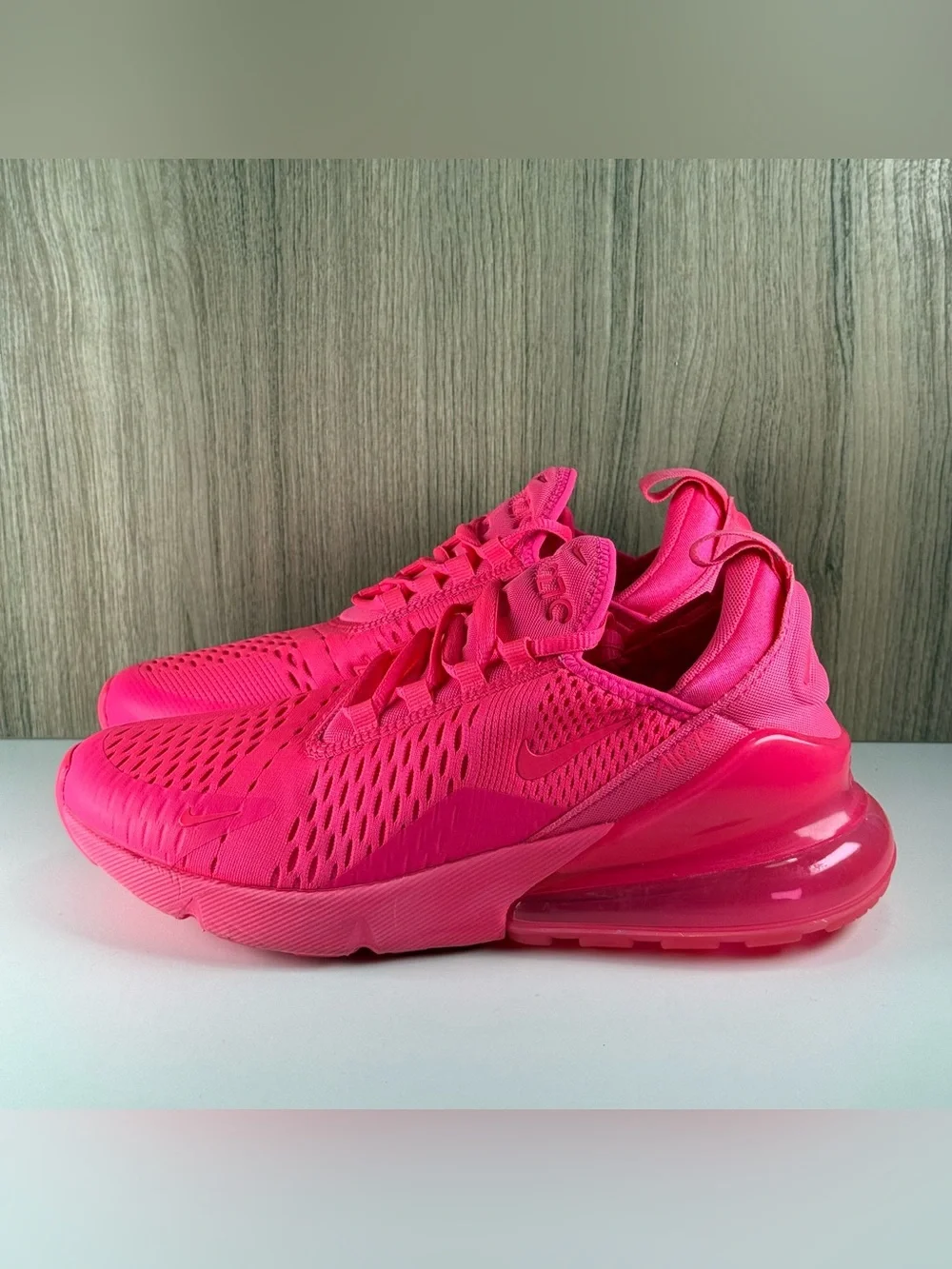 Nike Air Max 270 Bright Triple Pink Running Shoes FD0293-600 Women’s Size 8.5